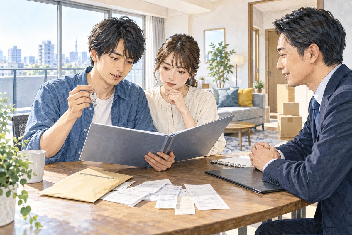マンション投資のフルローン・頭金0円は大丈夫?諸費用・残債・売却リスクを検証について、物件や資料を確認する場面