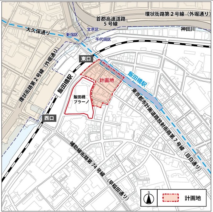 飯田橋駅中央地区/公式位置図