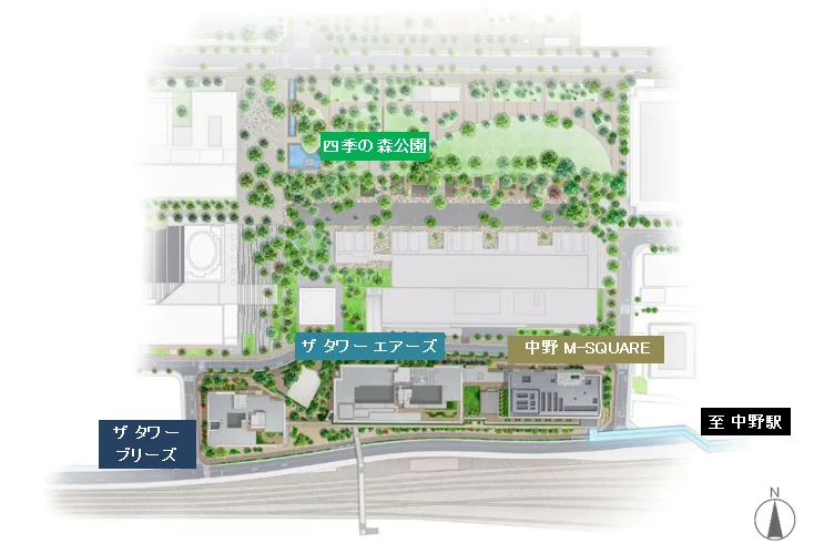 パークシティ中野の公式配置図