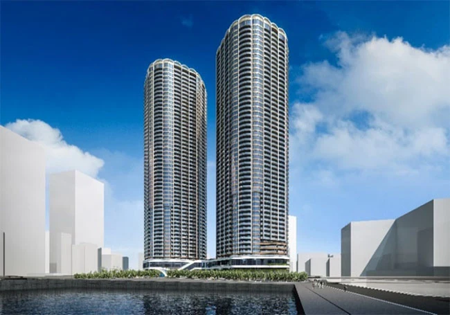 清水建設ほか「豊海地区第一種市街地再開発事業」2023年公表・完成予想CG(完成予想図)